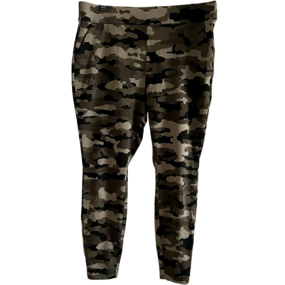 Duluth Trading Legging Sculpting High Rise Green Camo XL Reg Cotton Blend $100